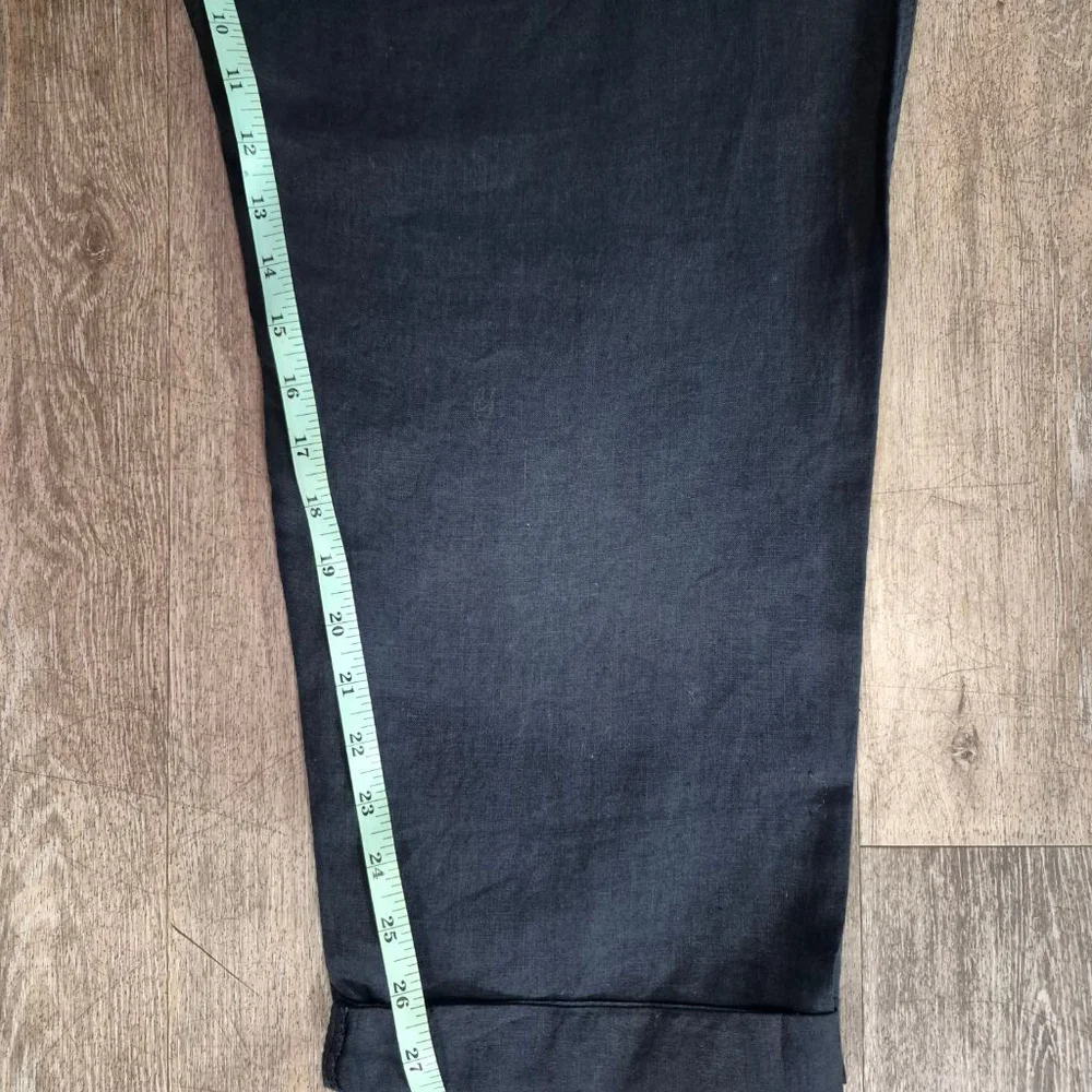 Women's H&M Navy Linen Trousers Plus Size XXL